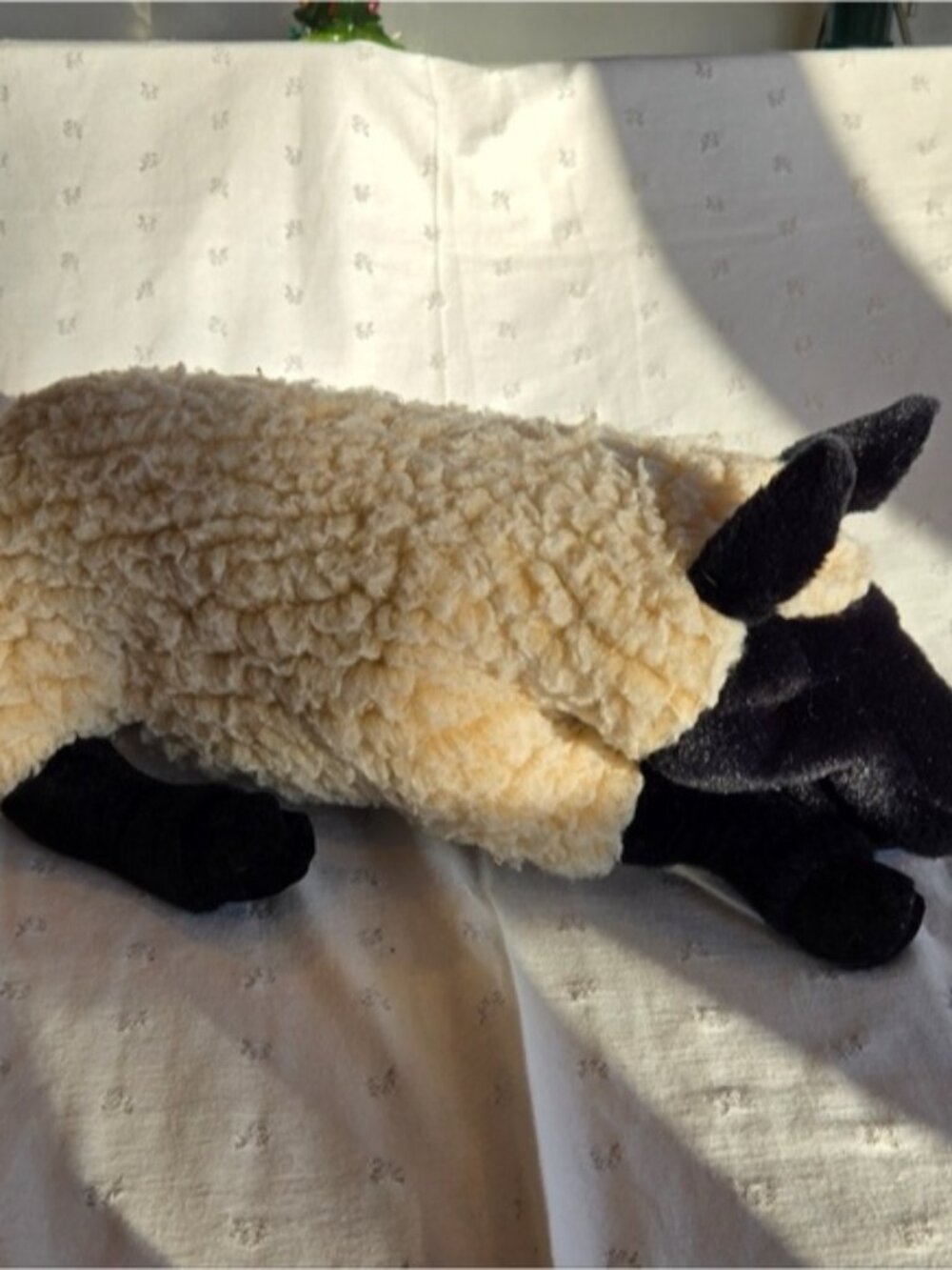 Folkmanis Puppets Plush Black Sheep Stuffed Animal - Cream and Black